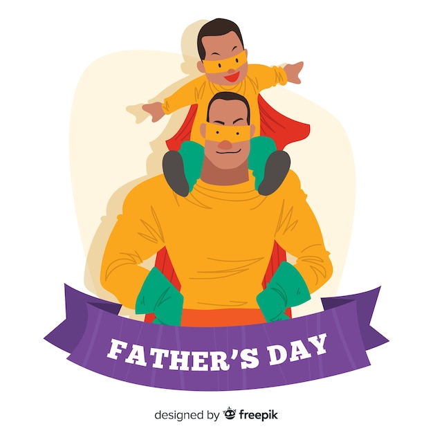 Free vector hand drawn father's day background