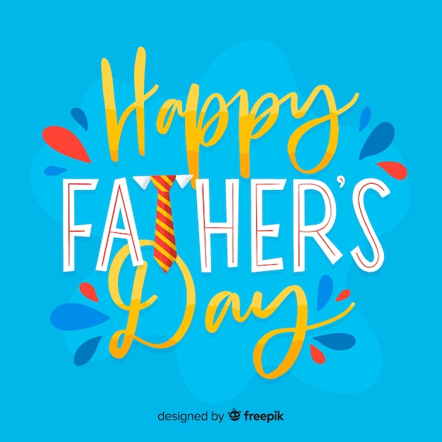 Free vector hand drawn father's day background