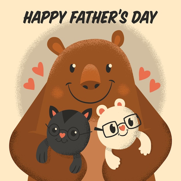 Free vector hand drawn father's day background