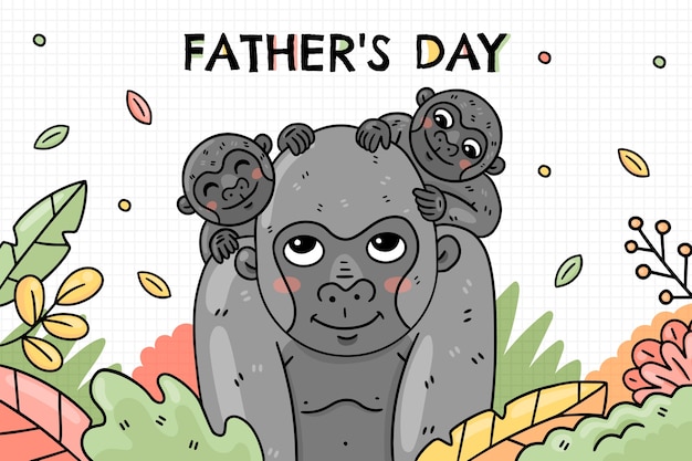 Free vector hand drawn father's day background