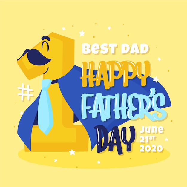 Free vector hand drawn father's day illustration