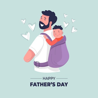 Hand drawn father's day illustration