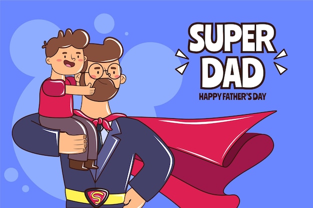 Free vector hand drawn father's day illustration