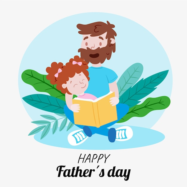 Free vector hand drawn father's day illustration