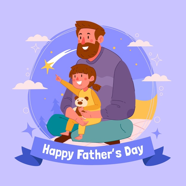 Free Vector | Hand drawn father's day badges