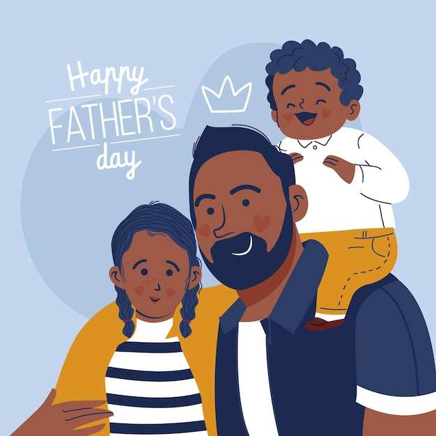 Free vector hand drawn father's day illustration