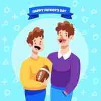 Free vector hand drawn father's day illustration