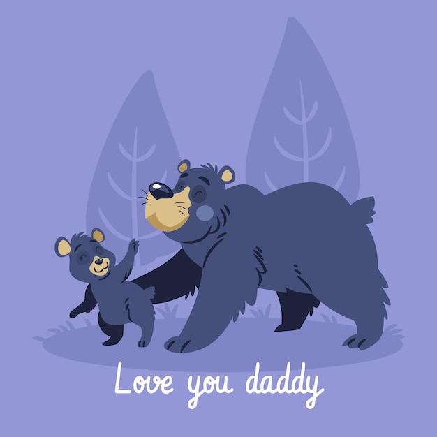 Free vector hand drawn father's day illustration