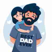 Free vector hand drawn father's day illustration