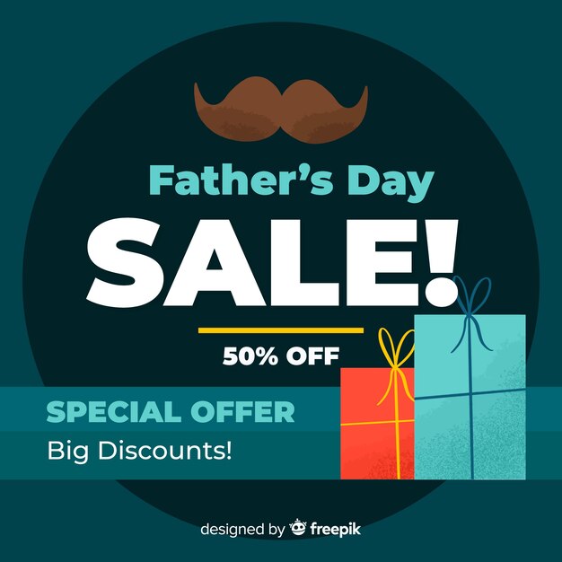 Hand drawn father's day sale background