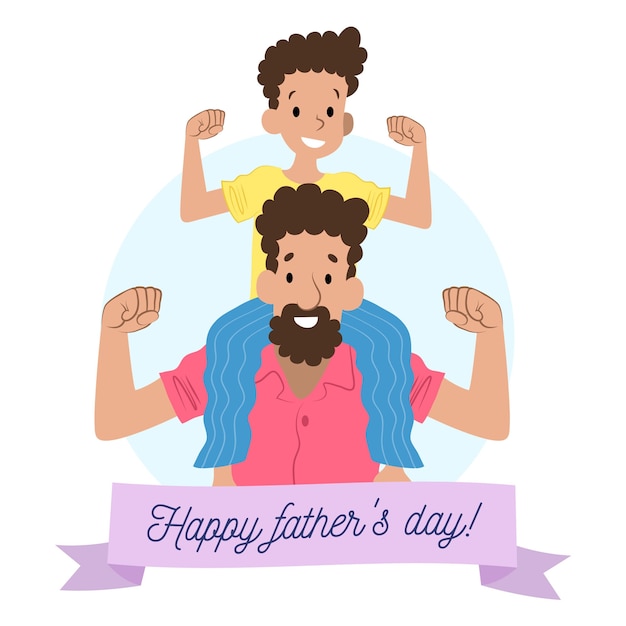 Бесплатное векторное изображение Нарисованная вручную концепция иллюстрации дня отцов