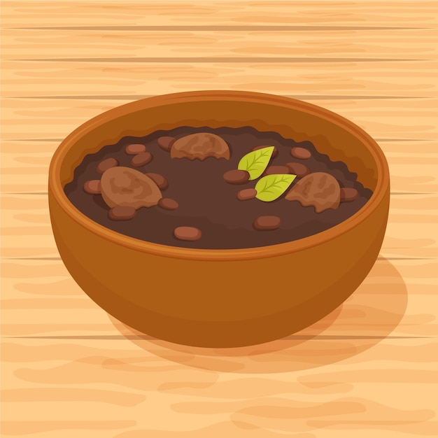 손으로 그린 feijoada