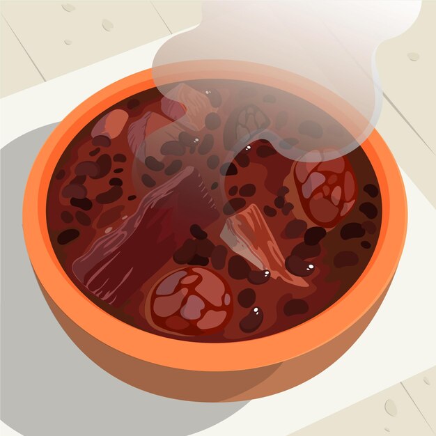 Free vector hand drawn feijoada illustration