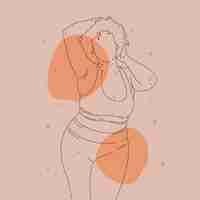 Free vector hand drawn female body outline