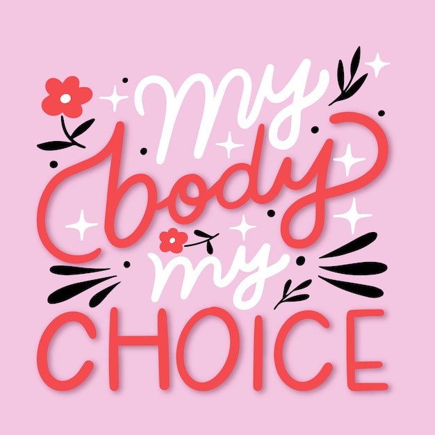 Free vector hand drawn feminist lettering