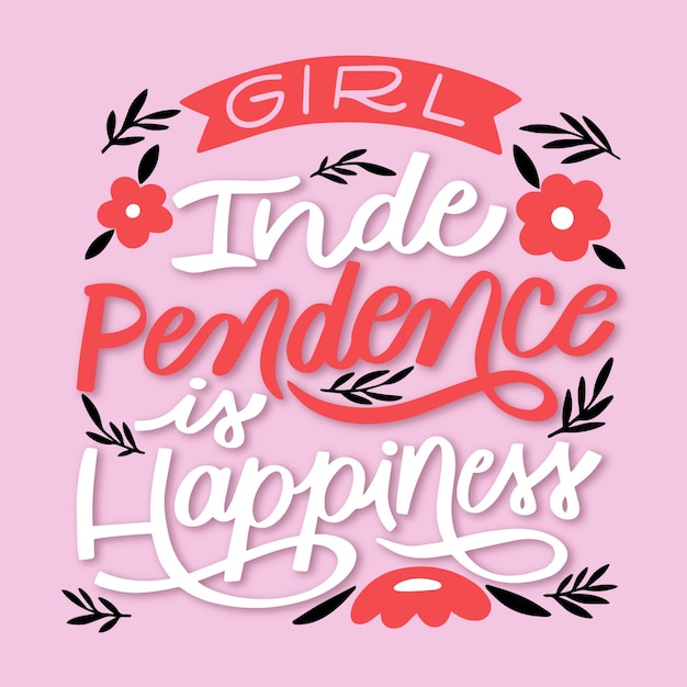 Hand drawn feminist lettering