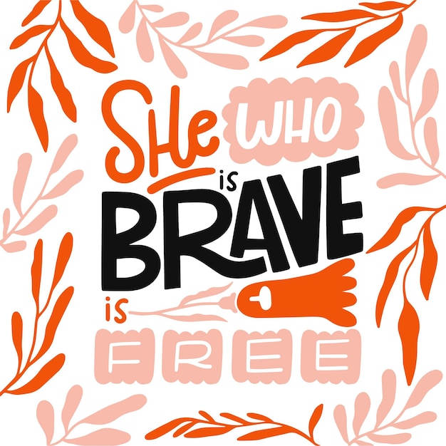 Free vector hand drawn feminist lettering