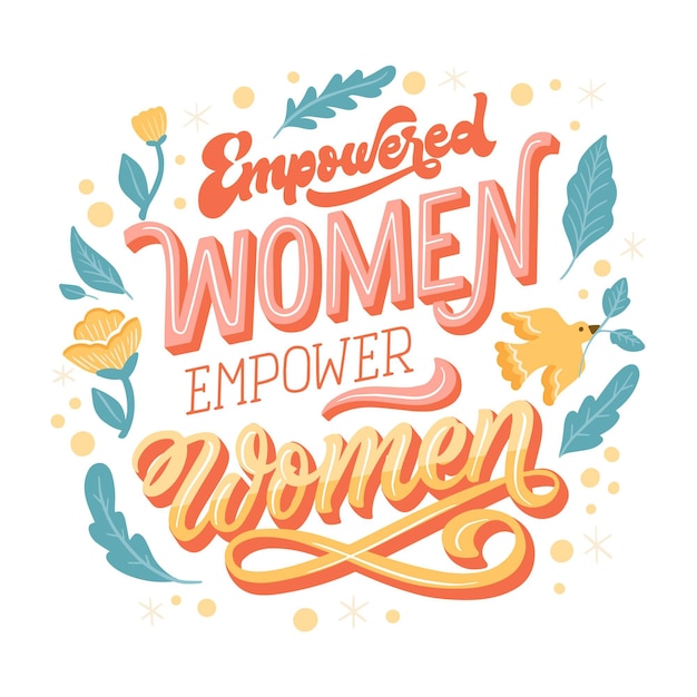 Free vector hand drawn feminist lettering