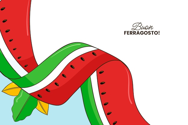 Hand drawn ferragosto background