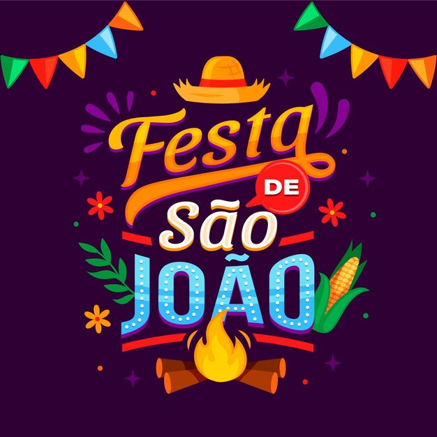 Ручной обращается festa de sao joao надписи