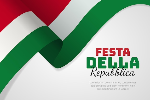 Illustrazione disegnata a mano di festa della repubblica