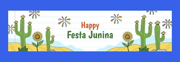 Ручной обращается баннер festas juninas twitch