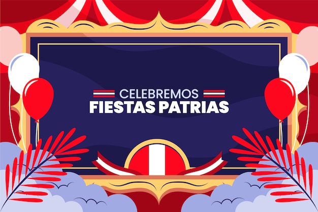 Free vector hand drawn fiestas patrias background