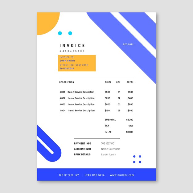 Hand drawn finance managing invoice