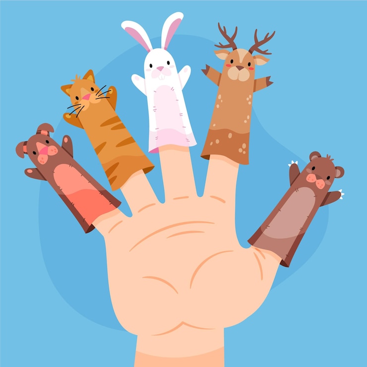 Free Vector hand drawn finger puppets collection