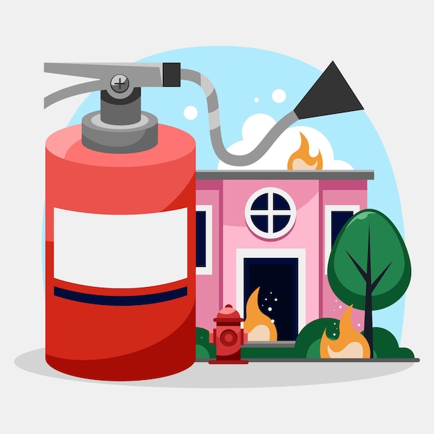 Free vector hand drawn fire prevention concept