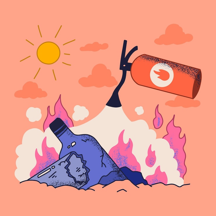 Free Vector hand drawn fire prevention concept
