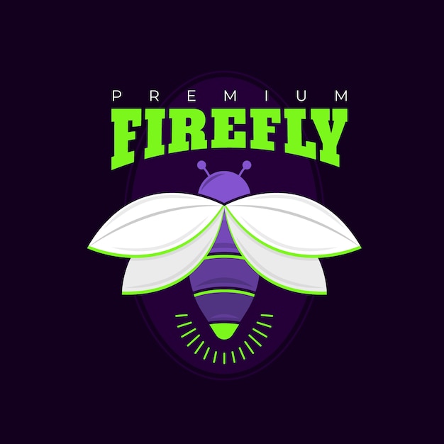 Free vector hand drawn firefly logo template