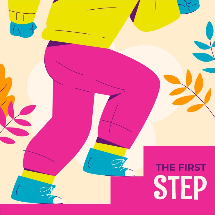 Free Vector hand drawn first time illustration