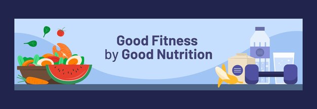 Hand drawn fitness nutrition design template