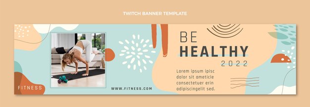 Hand drawn fitness twitch banner