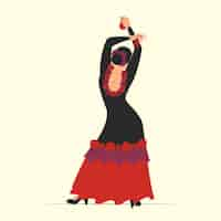 Free vector hand drawn flamenco dance illustration