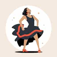 Free vector hand drawn flamenco woman illustration