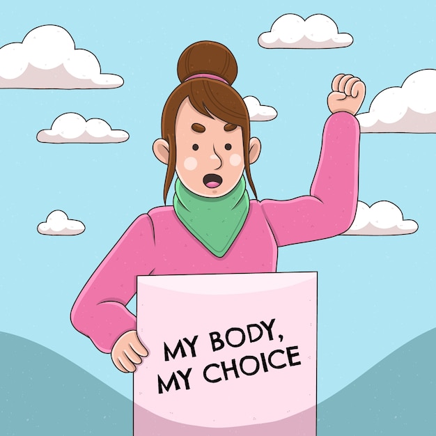 Free vector hand drawn flat abortion