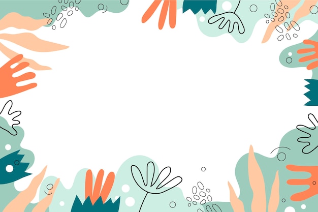 Free vector hand drawn flat abstract shapes background