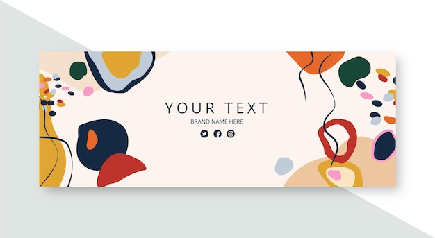 Free vector hand drawn flat abstract shapes facebook cover