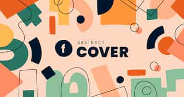 Free vector hand drawn flat abstract shapes facebook post