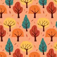 Free vector hand drawn flat autumn patterns collection