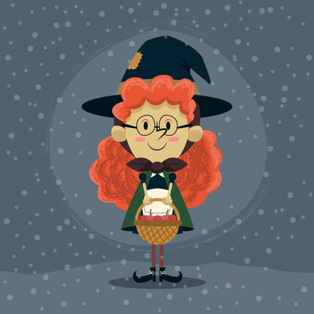 Free vector hand drawn flat befana illustration