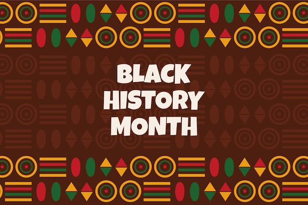 Free Vector hand drawn flat black history month background