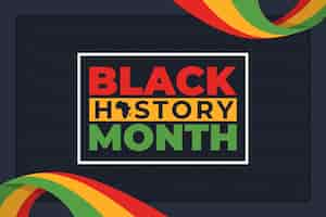 Free vector hand drawn flat black history month background