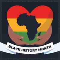 Free vector hand drawn flat black history month illustration