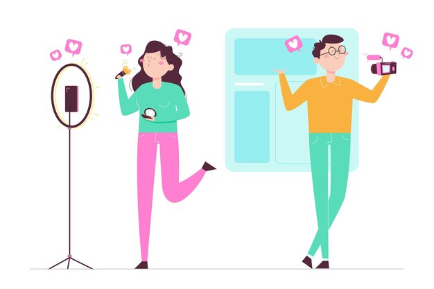 hand drawn flat bloggers pack
