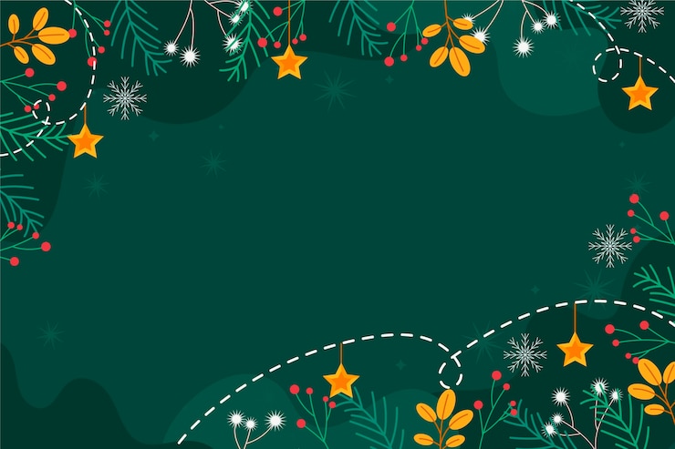 Free Vector hand drawn flat christmas background