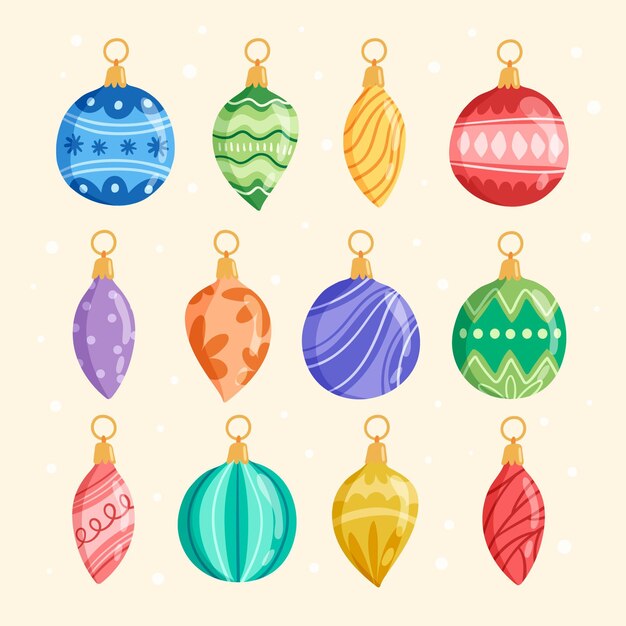 Ручной обращается плоский рождественский шар украшения коллекции