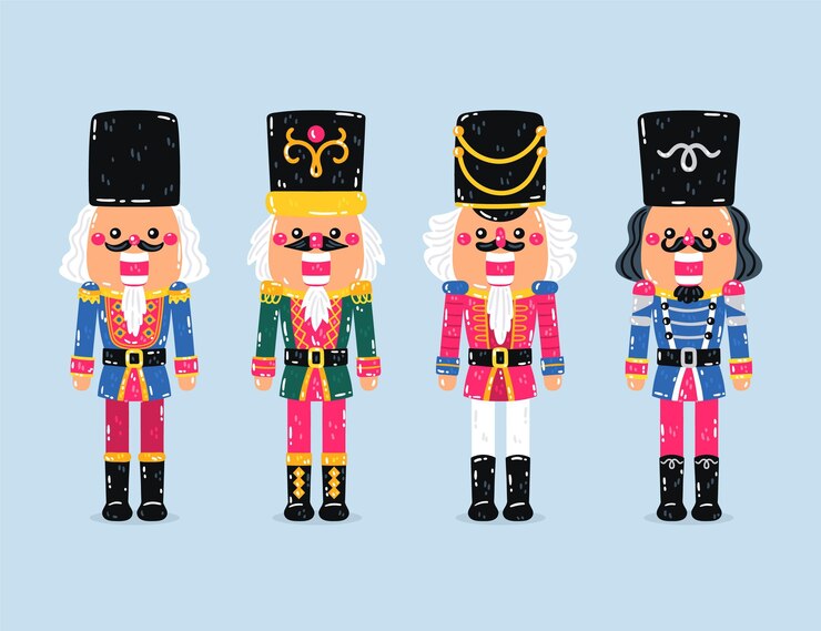 Free Vector | Hand drawn flat christmas nutcrackers collection